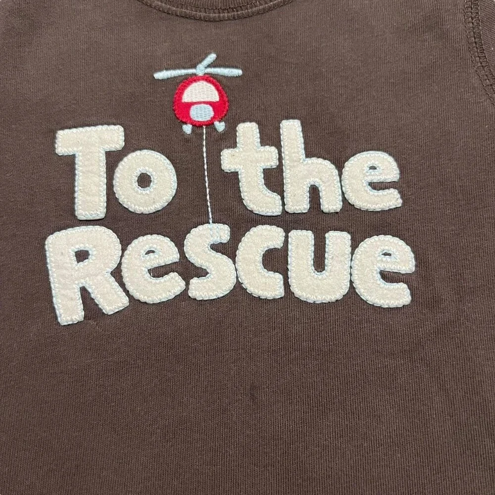 Gymboree 12-18m Helicopter To The Rescue Appliqué Shirt
